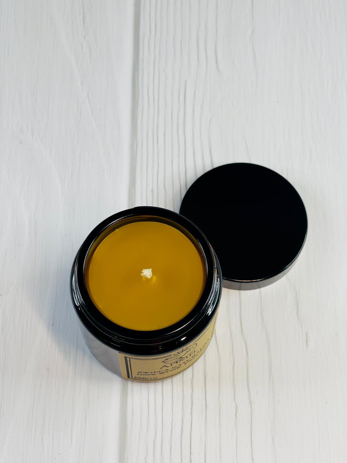 Świece w szkle z wosku pszczelego - 120 ml