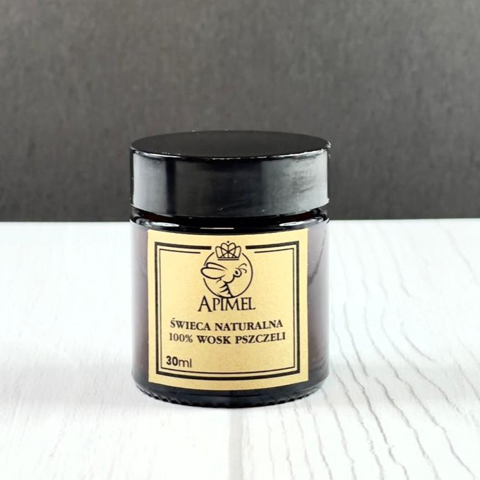 Świece w szkle z wosku pszczelego