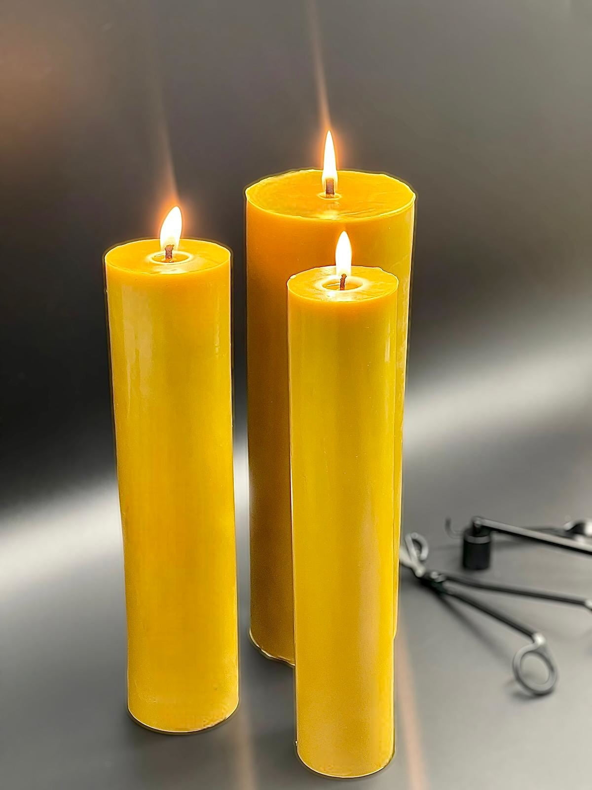 Wielkie świece z wosku pszczelego Apimel