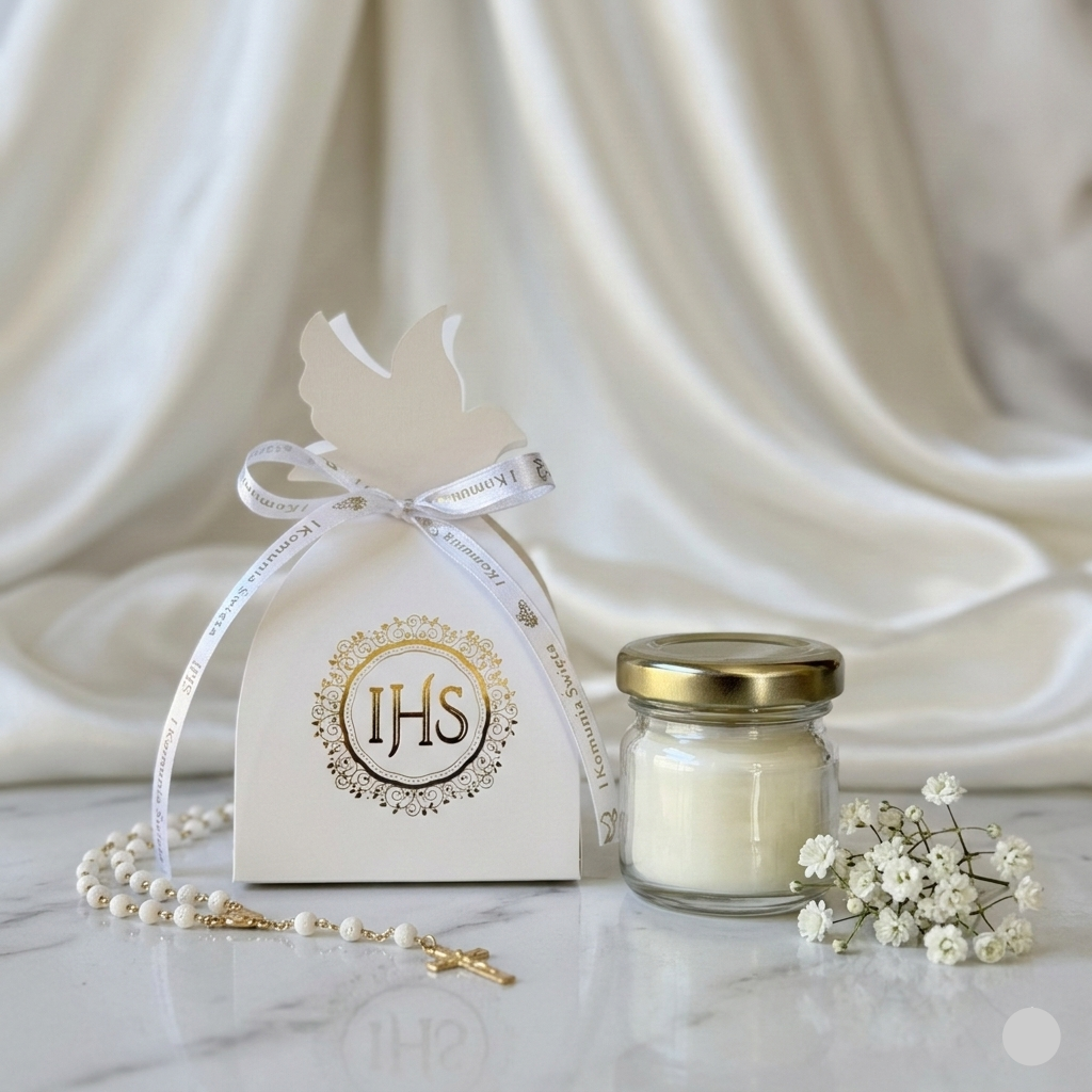 Danke an die Gäste – Sojakerze zur Heiligen Kommunion ✨🤍