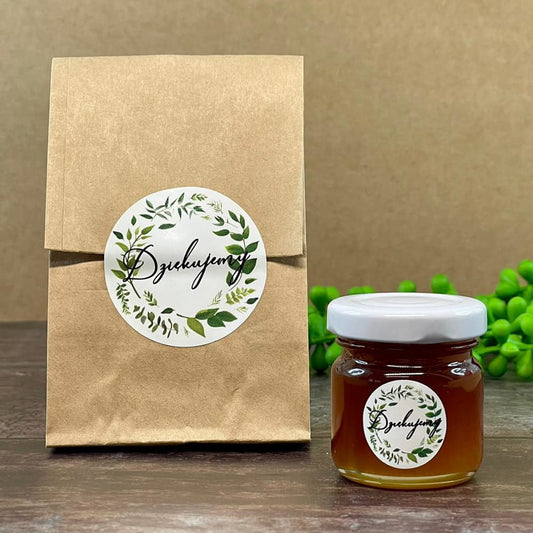 Mini miodek w kraft torebce z naklejką