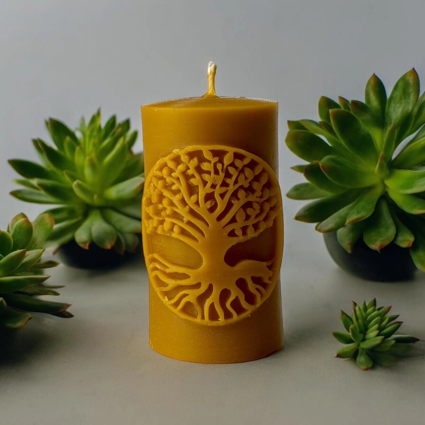 Świece z wosku pszczelego ozdobna drzewo życia