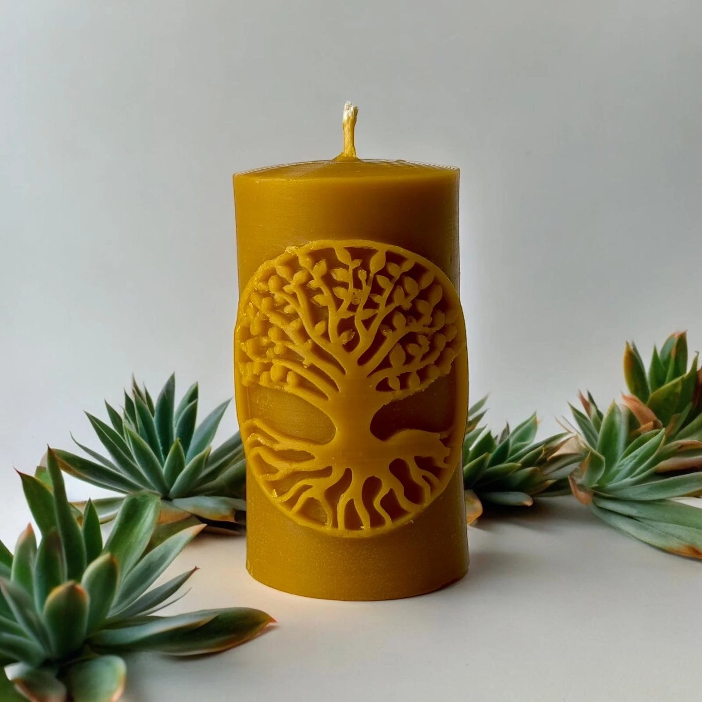Świece z wosku pszczelego ozdobna drzewo życia