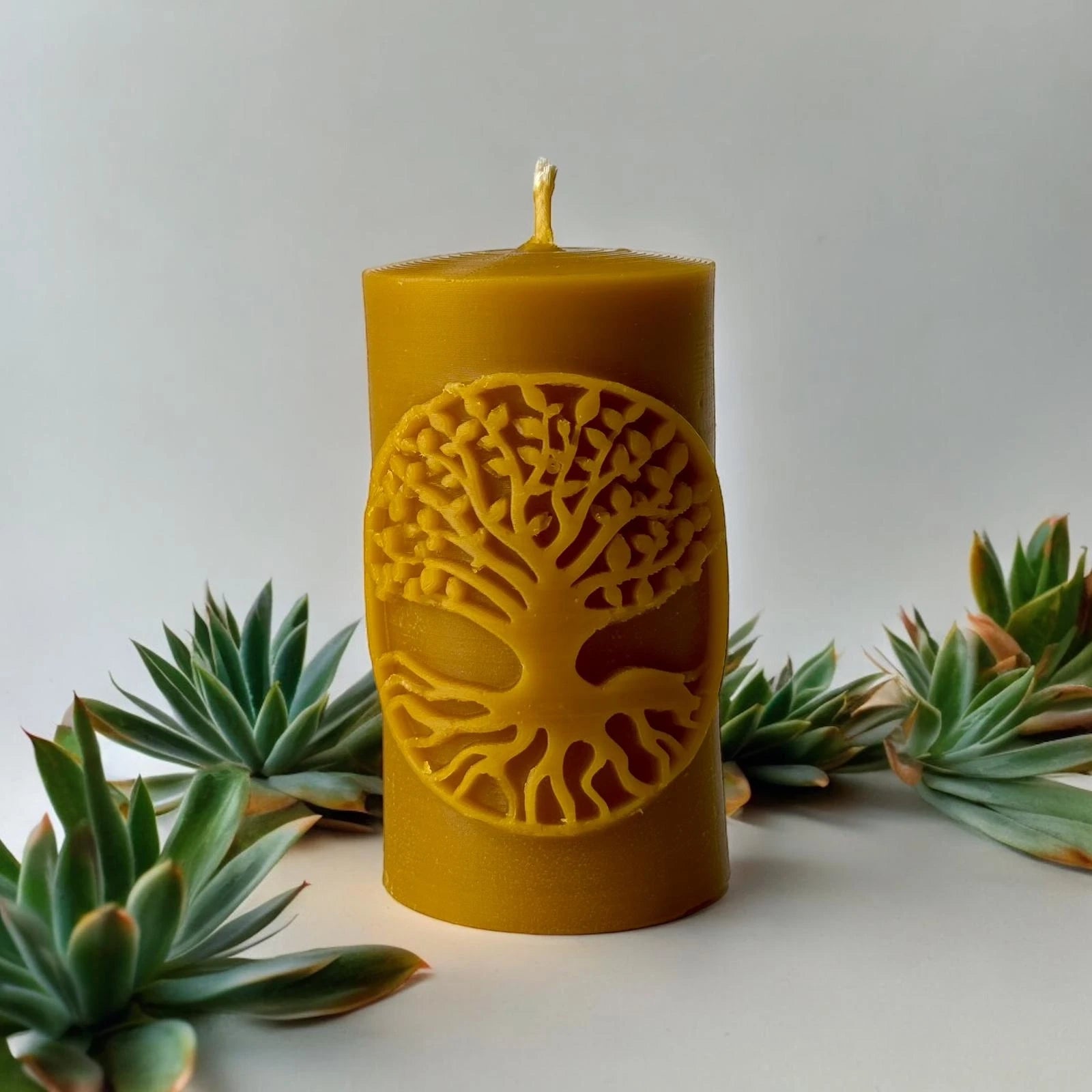 Świece z wosku pszczelego ozdobna drzewo życia