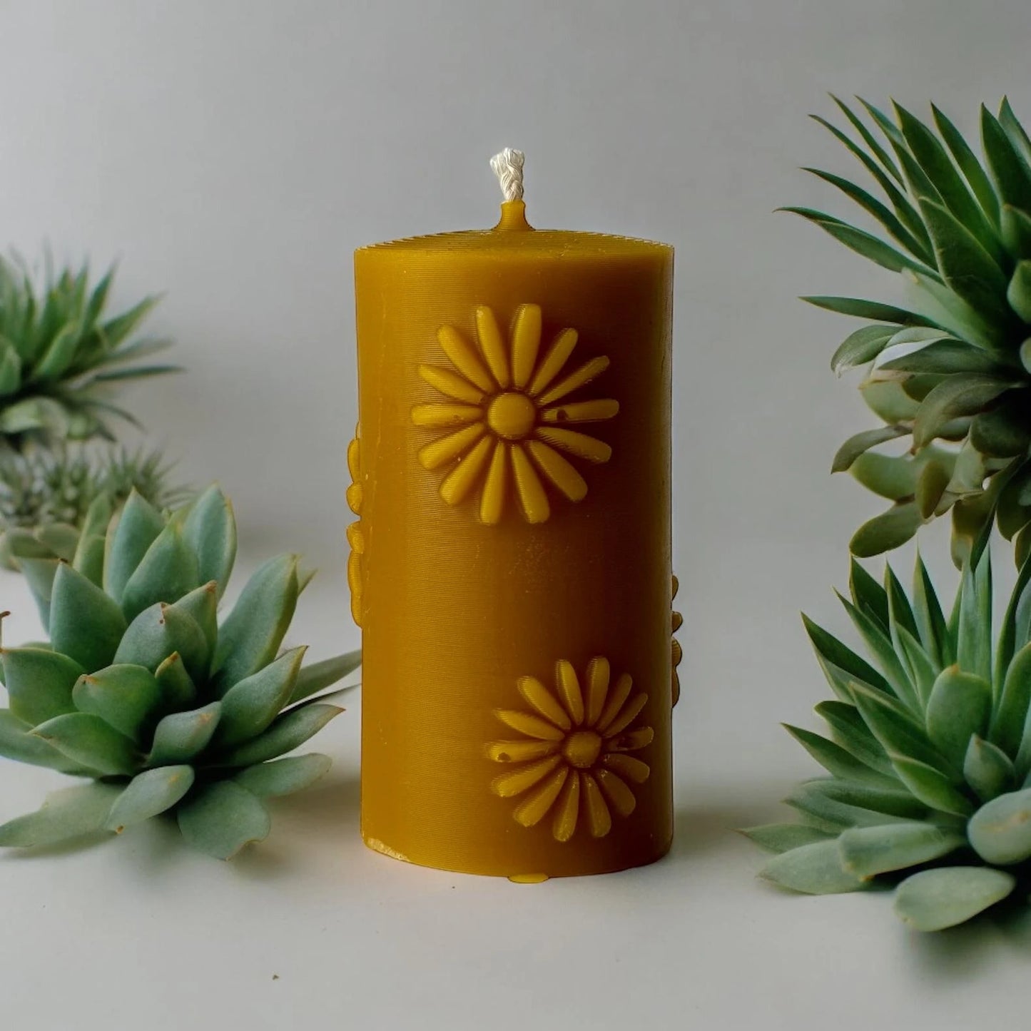 Świece z wosku pszczelego ozdobna kwiatki