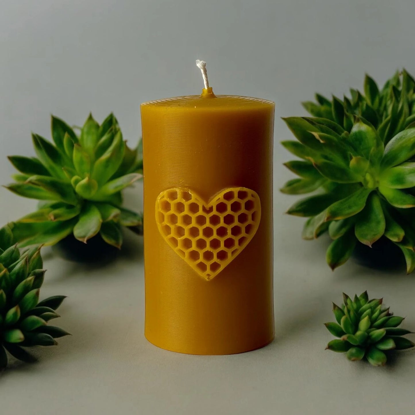 Świece z wosku pszczelego ozdobna serce
