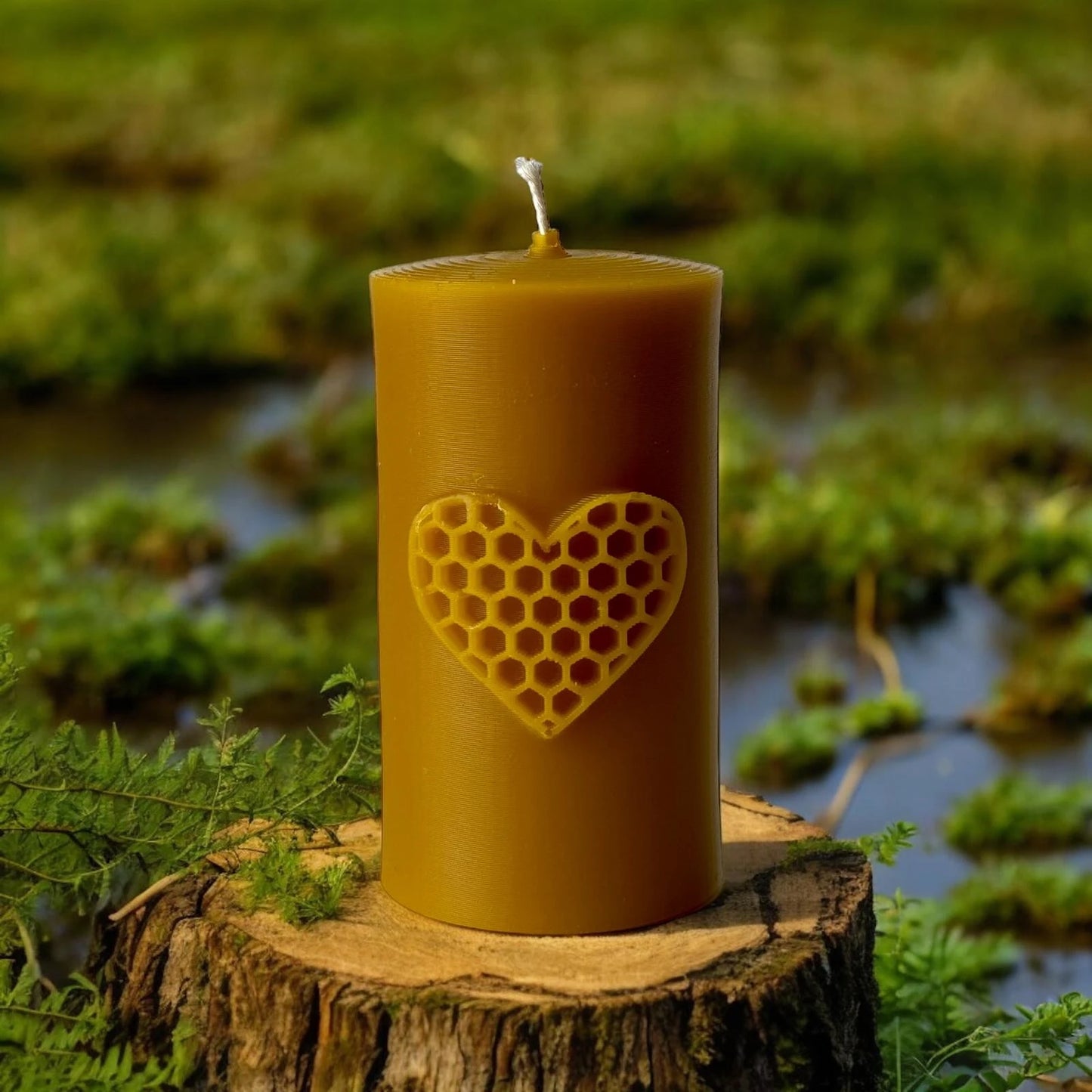 Świece z wosku pszczelego ozdobna serce