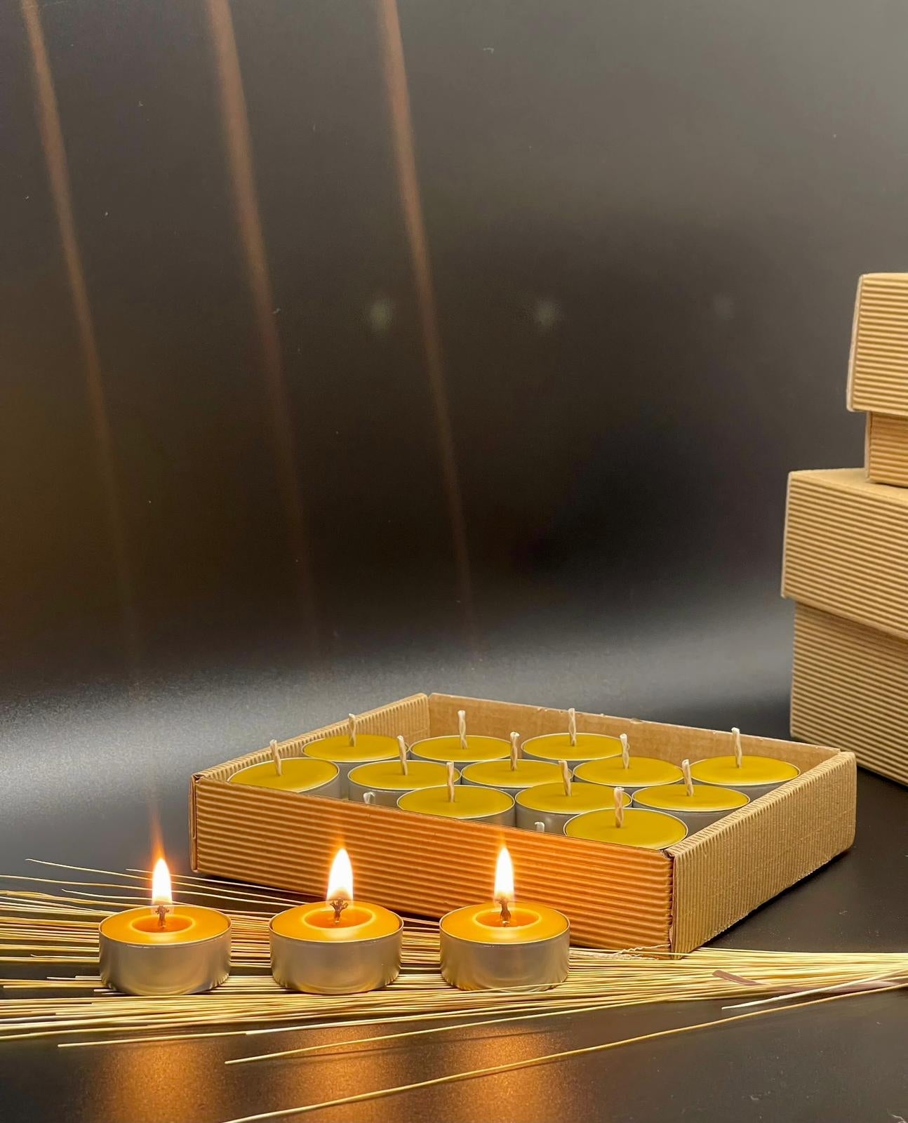 Świeca tealight z wosku pszczelego