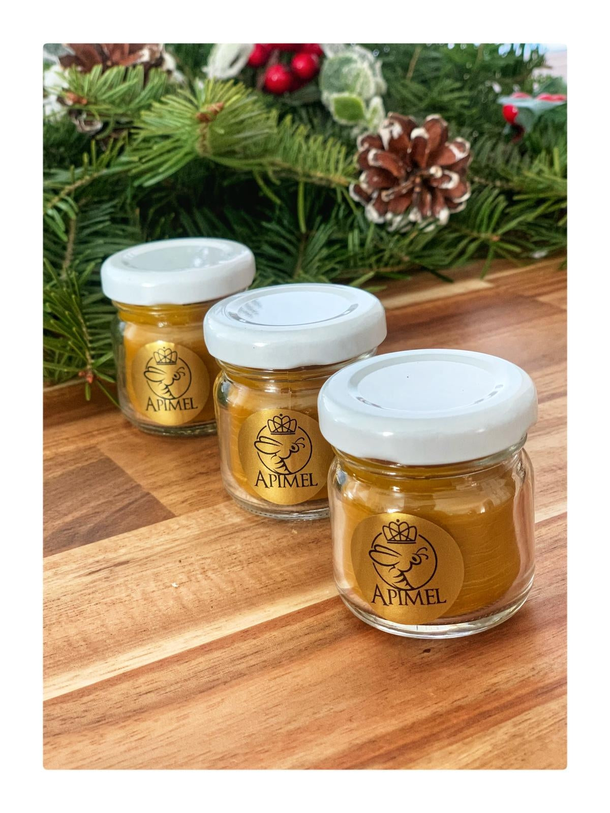 Świeca z wosku pszczelego w szkle mała