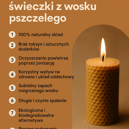Właściwości świeczki z wosku pszczelego – poznaj naturalne źródło światła i harmonii.