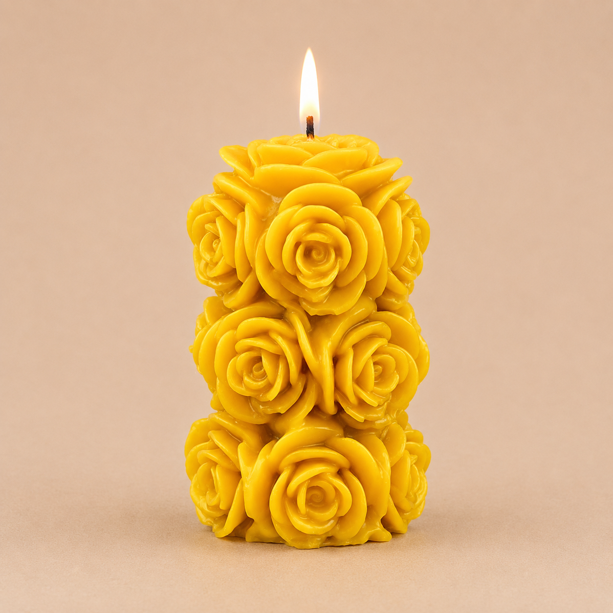 Bienenwachskerze Faded Rose