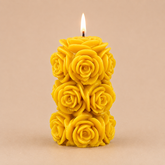 Bienenwachskerze Faded Rose