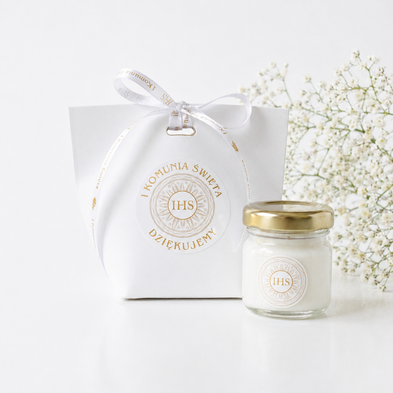 Danke an die Gäste – Sojakerze zur Heiligen Kommunion ✨🤍