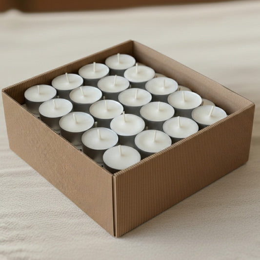 Duże tealighty 6h palenia z wosku sojowego APIMEL 90szt