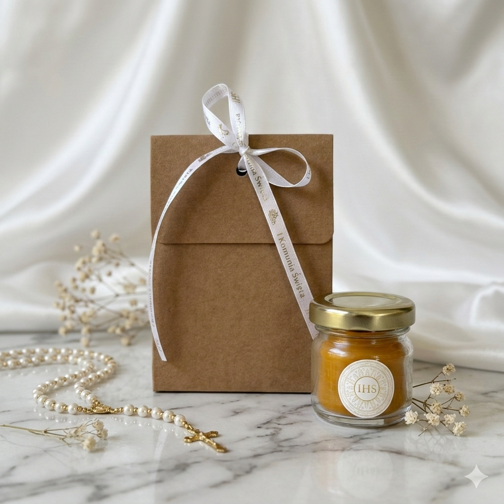 Mini-Bienenwachskerze im Leinenbeutel mit Aufhänger – ein Dankeschön für Ihre Gäste | Apimel