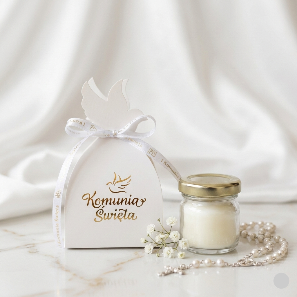 Danke an die Gäste – Sojakerze zur Heiligen Kommunion ✨🤍