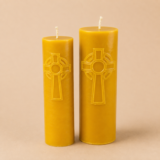 Bienenwachskerzen mit KREUZ