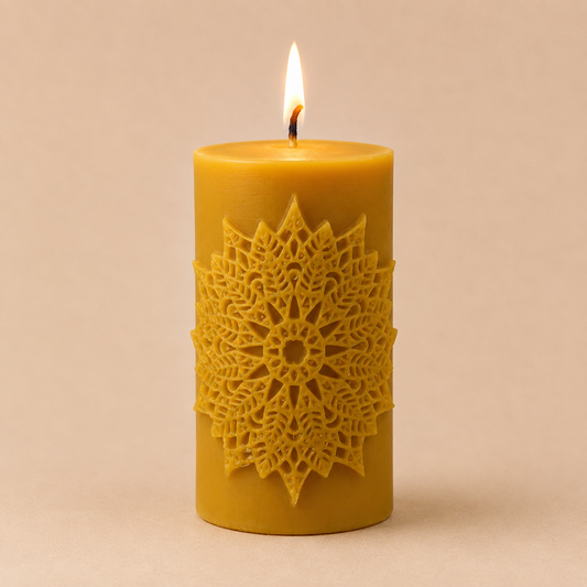 Bienenwachskerzen Deko Mandala