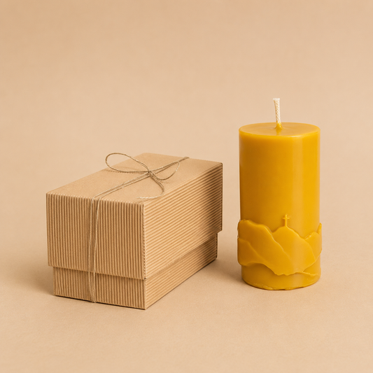 Bienenwachskerze als Geschenk TATRA mit Box