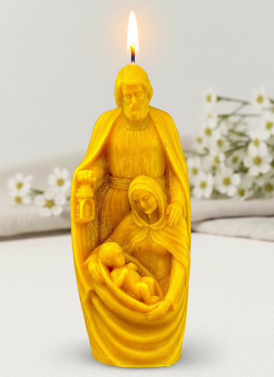 Figurka Święta Rodzina z wosku pszczelego religijna dekoracyjna