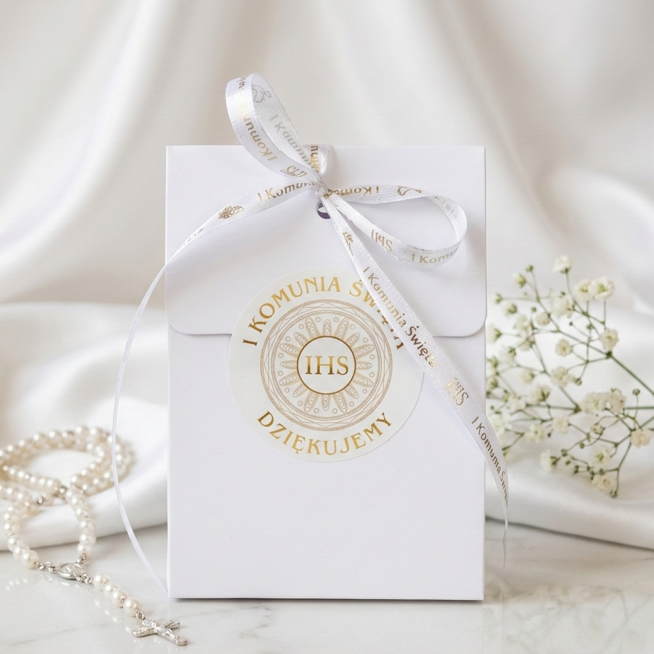 Mini świeczka sojowa komunia złota podziękowanie dla gości