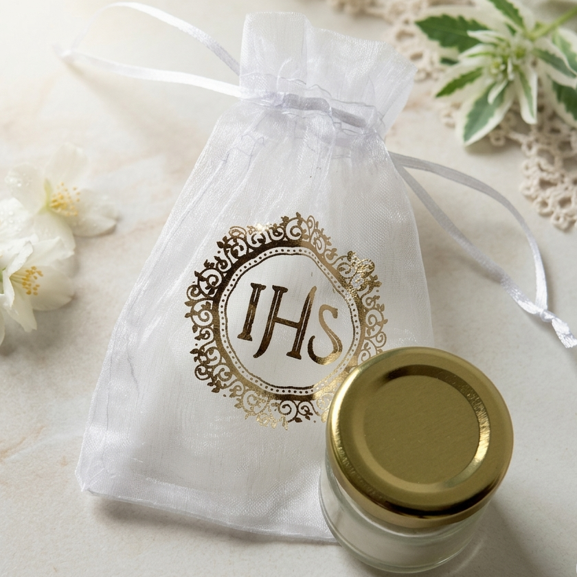 Mini świeczka sojowa komunia święta podziękowanie dla gości elegancki upominek