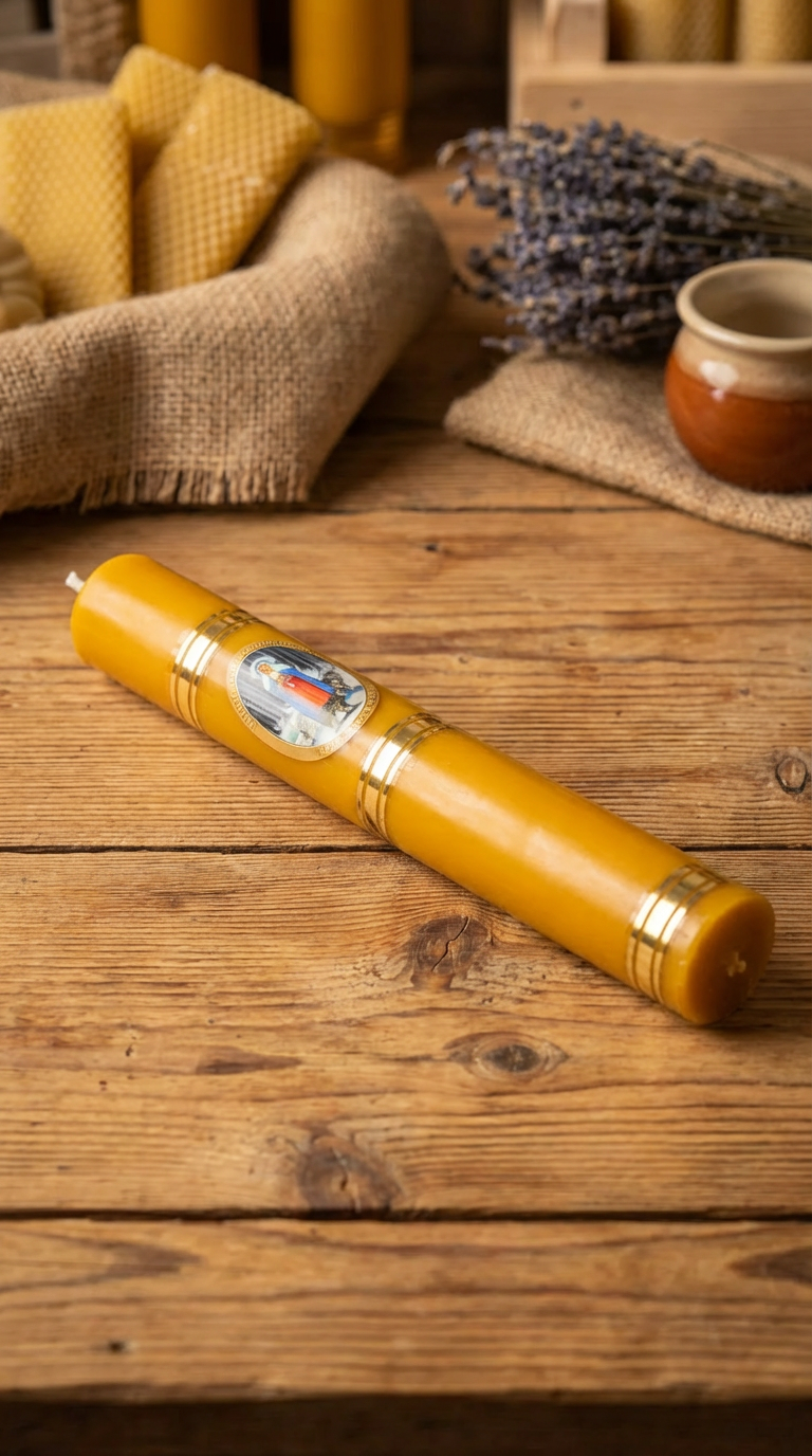 Kerze Kerze aus Bienenwachs – Mariä Lichtmess 