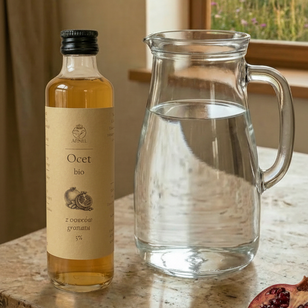 ocet z owoców granatu bio 250 ml Apimel naturalny ocet z granatu dodawany do wody