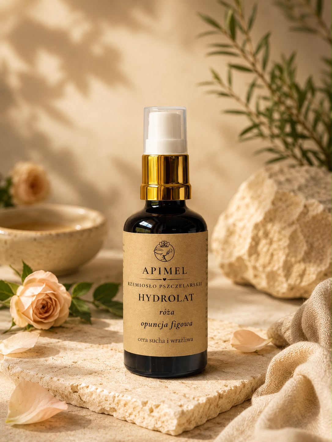 Róża i Opuncja Figowa - hydrolat do cery suchej i wrażliwej, 100ml – Apimel