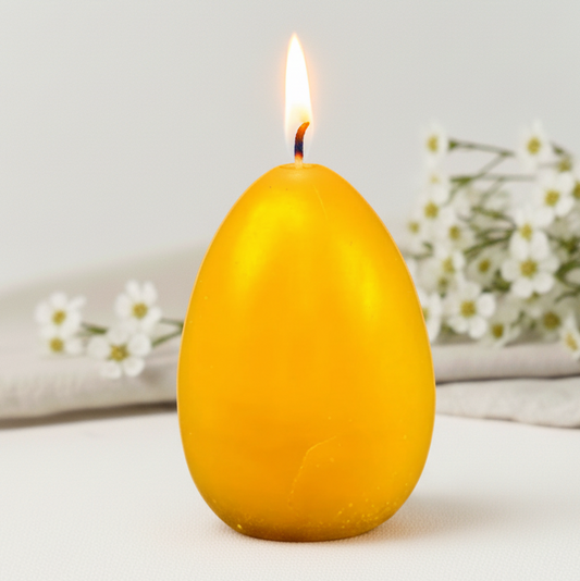 Świeca z wosku pszczelego jajko małe dekoracja wielkanocna
