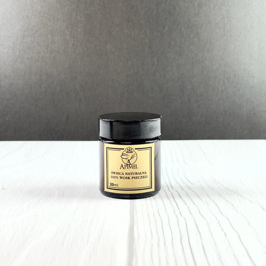 Świeca z wosku pszczelego w szkle 30 ml naturalna świeca zapachowa