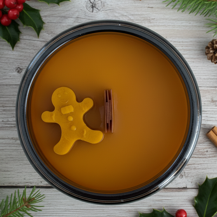 Świeca z wosku pszczelego w szkle z  ciastek 